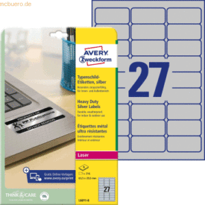 Avery Zweckform Typenschild-Etiketten silber 63