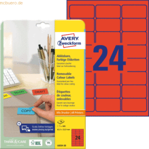 Avery Zweckform Etiketten Inkjet/Laser/Kopier 63