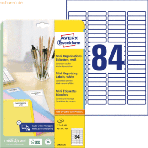 Avery Zweckform Mini-Organisations-Etiketten 46x11