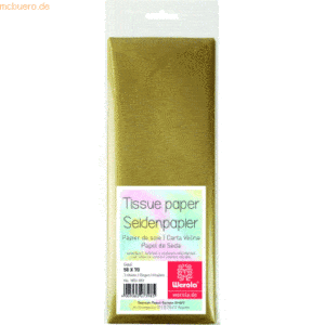 10 x Werola Seidenpapier 50x70cm Metallic gold VE=3 Bogen