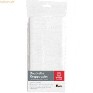 10 x Werola Krepppapier Doublette 90g/qm 125x25cm weiß