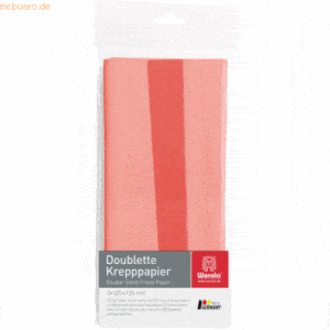 10 x Werola Krepppapier Doublette 90g/qm 125x25cm rosa-hellerdbeer