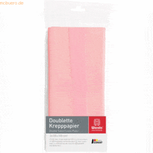 10 x Werola Krepppapier Doublette 90g/qm 125x25cm hellrosa-pink