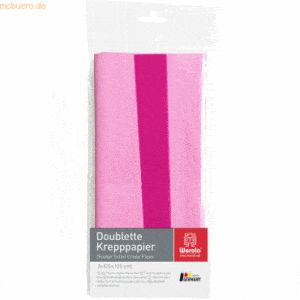 10 x Werola Krepppapier Doublette 90g/qm 125x25cm cerise-primel