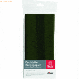 10 x Werola Krepppapier Doublette 90g/qm 125x25cm mitteloliv-oliv