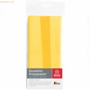 10 x Werola Krepppapier Doublette 90g/qm 125x25cm weißgelb-gelb