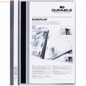 Durable Angebotshefter Duraplus A4 mit Sichttasche Folie grau