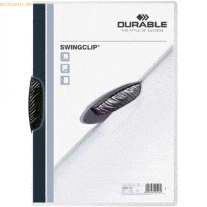Durable Klemmmappe Swingclip A4 PP bis 30 Blatt schwarz