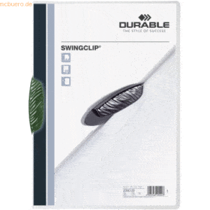 Durable Klemmmappe Swingclip A4 PP 30 Blatt grün