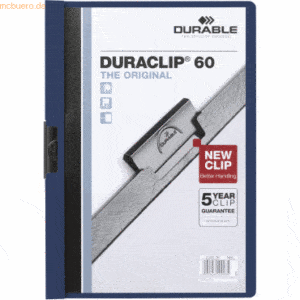 25 x Durable Klemmmappe Duraclip Original 60 bis 60 Blatt A4 nachtblau