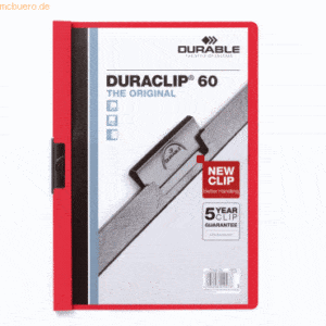 Durable Cliphefter Duraclip Original 60 rot