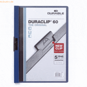 Durable Klemmmappe Duraclip Original 60 bis 60 Blatt A4 dunkelblau
