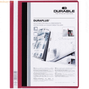 Durable Angebotshefter Duraplus A4 mit Sichttasche Folie rot