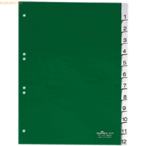 Durable Register A4 blanko 12-teilig grün