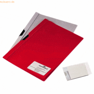 Durable Visitenkarten-Tasche Pocketfix 90x57mm transparent VE=10 Stück