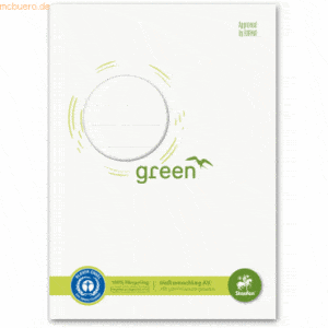 Staufen Heftumschlag Green Karton 150g/qm A5 weiß