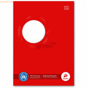 Staufen Heftumschlag Green Karton 150g/qm A5 rot