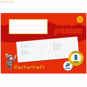 2 x Staufen Rechenheft Premium A5 kariert Lineatur R 16 Blatt farbig m