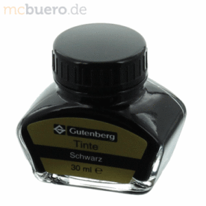 Gutenberg Füllhaltertinte 30ml schwarz