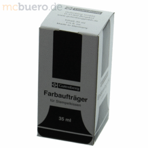 Gutenberg Stempelfarbe ohne Öl 35ml schwarz