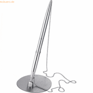 Alco Kugelschreiberständer Metall Kette 55cm silber