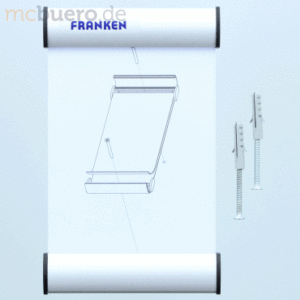 Franken Türschild Clip 180x115mm silber