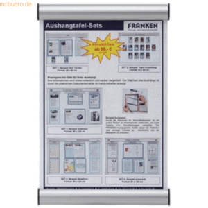 Franken Türschild Clip 148x148mm silber