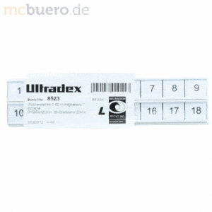 Ultradex Skala mit Wochenzahlen 1-53 magnetisch 1060xH20mm Strichabsta
