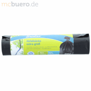 Papyrus Mülleimerbeutel 200 Liter 43 mic. schwarz VE=8 Stück