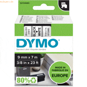 Dymo Etikettenband Dymo D1 9mm/7m schwarz/weiß