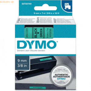 Dymo Etikettenband Dymo D1 9mm/7m schwarz/grün