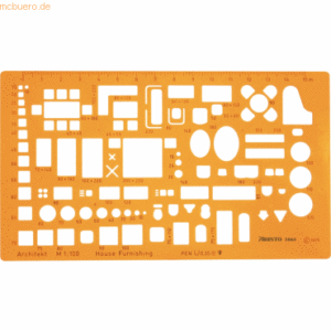 Aristo Möblierungsschablone 1:100 gelb