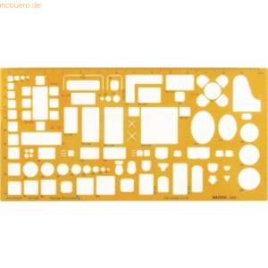 Aristo Möblierungsschablone 1:50 gelb