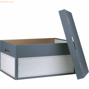 smartboxpro Archivbox mit separaten Deckel groß 440x345x280mm anthrazi