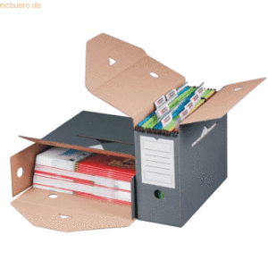 smartboxpro Archivbox für Hängeregistraturen 125x335x275mm anthrazit/w