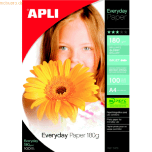 Apli Fotopapier EVERYDAY A4 180g/qm VE=100 Blatt