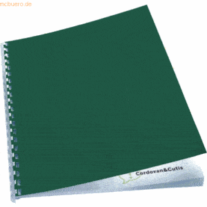 GBC Kartondeckel A4 250g/qm Lederstruktur grün VE=100 Blatt