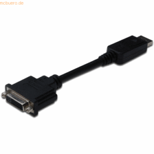 Assmann ASSMANN DisplayPort Adapterkabel DP-DVI 0.15m DP 1.1a sw.