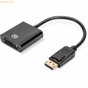 Assmann ASSMANN DisplayPort Adapterkabel DP - DVI 0.15m DP 1.2 sw.