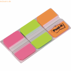 Post-it Index Haftstreifen Index Strong 3x22 Streifen Set mit pink grü