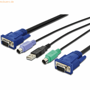 Assmann DIGITUS KVM-Kabelsatz PS/2 für KVM-Konsolen 3m