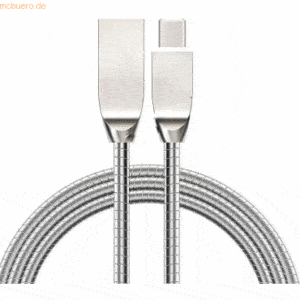 Beafon felixx Daten- Ladekabel Metall Silber mit USB Typ-C