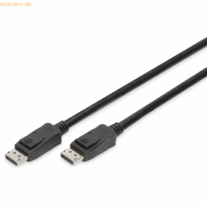 Assmann ASSMANN DisplayPort Kabel DP 1.0m Verriegelung Ultra HD 8K sw.