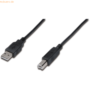 Assmann ASSMANN USB 2.0 Kabel Typ A-B 0.5m USB 2.0 konform sw.
