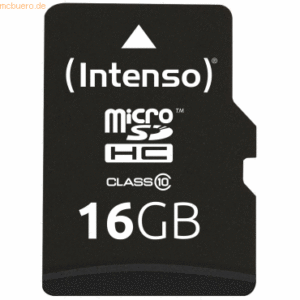Intenso International Intenso 16GB microSDHC Class 10 + SD-Adapter