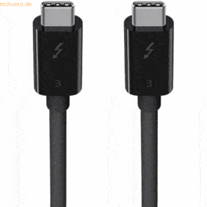 Belkin Belkin Thunderbolt 3-Kabel USB-C-/USB-C 40 Gbit/s 100W 0.8m bl