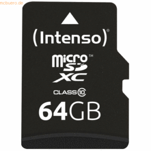 Intenso International Intenso 64GB microSDXC Class 10 + SD-Adapter