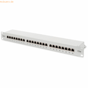 Assmann DIGITUS 1HE Cat.5e Klasse D Patchpanel geschirmt 24-Port Grau