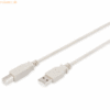 Assmann ASSMANN USB 2.0 Kabel Typ A-B 1.8m USB 2.0 konform beige