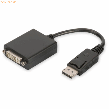 Assmann DIGITUS DisplayPort Adapterkabel DP-DVI (24+5) 0.15m sw.